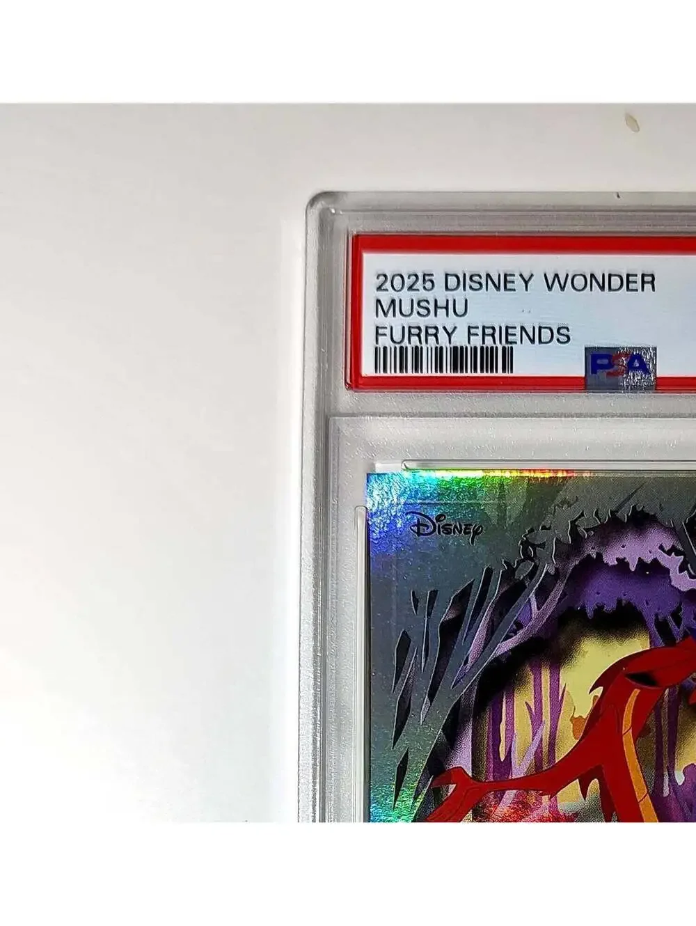 Mushu 2025 Topps Disney #FF-16 Furry Friends Card Mulan PSA 8
